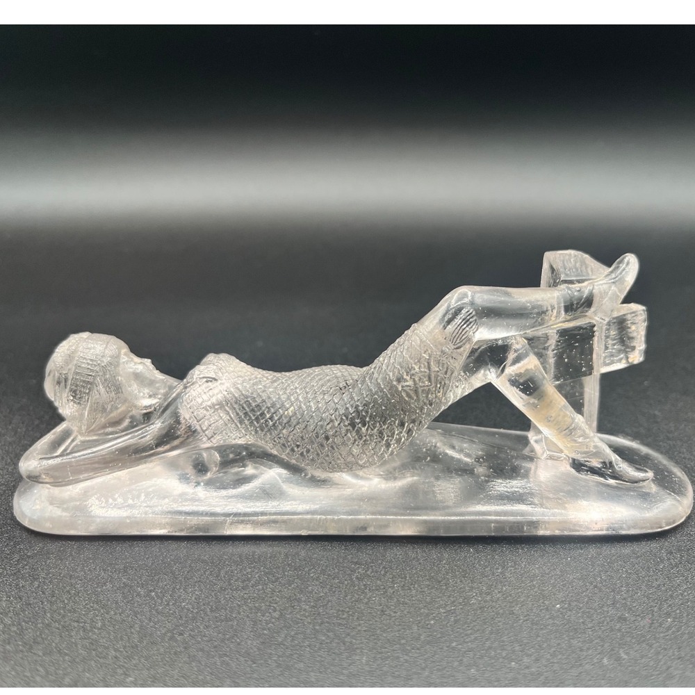 Art Glass Reclining women Art‎ Deco Style Paperweight Figurine Bathing Beauty